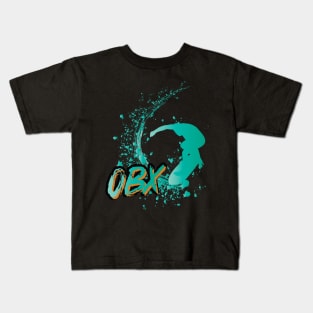 OBX Surfer Splash - Outer Banks Kids T-Shirt